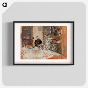 アートポスター-Woman and Dog at Table
 - バーンズ・コレクション Poster.