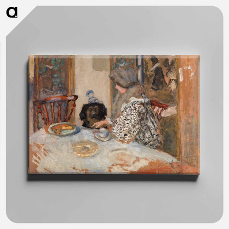 アートパネル-Woman and Dog at Table
 - バーンズ・コレクション Canvas.
