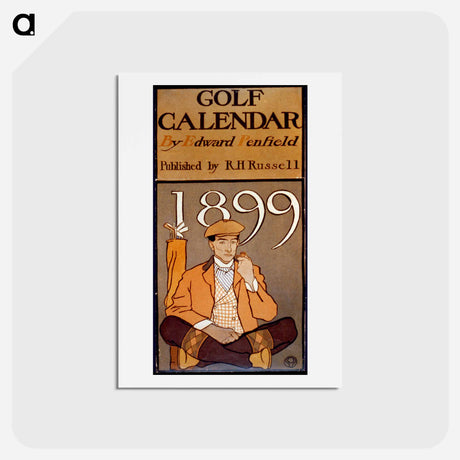 アートポストカード-Golf Calendar - エドワード ペンフィールド Postcard.