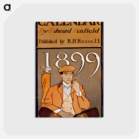 アートポストカード-Golf Calendar - エドワード ペンフィールド Postcard.