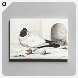 アートパネル-Pigeon and a nest with an egg - ジャン ベルナール Canvas.
