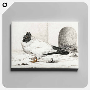 アートパネル-Pigeon and a nest with an egg - ジャン ベルナール Canvas.