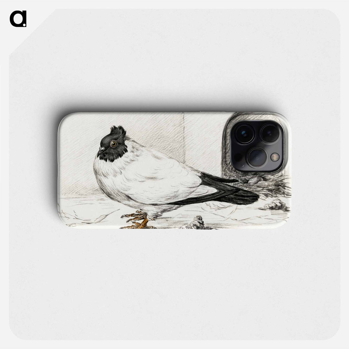 Pigeon and a nest with an egg - Jean Bernard Phone Case.