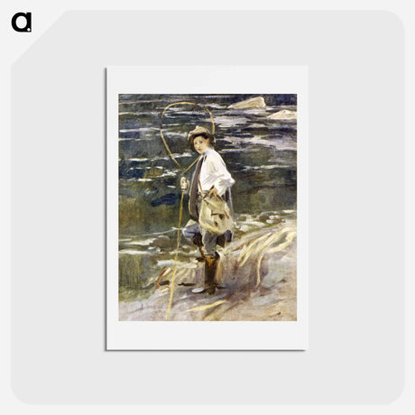 アートポストカード-Angling in British Art Through Five Centuries - ジョン シンガー サージェント Postcard.