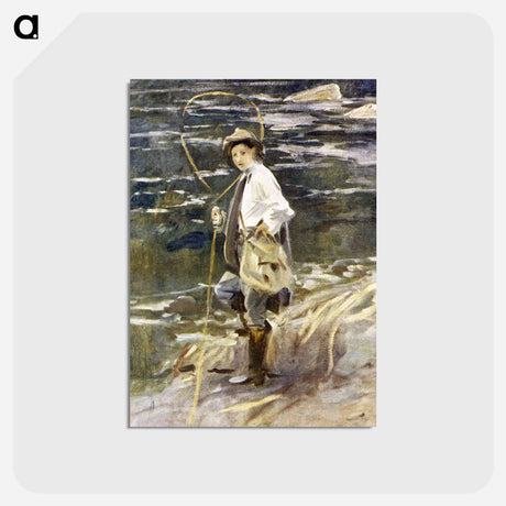 アートポストカード-Angling in British Art Through Five Centuries - ジョン シンガー サージェント Postcard.