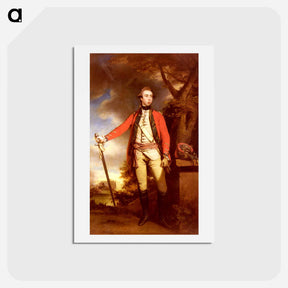 アートポストカード-Portrait of George Townshend, Lord Ferrers - ジョシュア レノルズ Postcard.