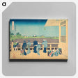 アートパネル-Sazai Hall at the Temple of the Five Hundred Arhats - 葛飾 北斎 Canvas.