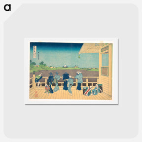 アートポストカード-Sazai Hall at the Temple of the Five Hundred Arhats - 葛飾 北斎 Postcard.