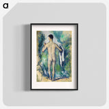 Standing Bather, Seen from the Back - Paul Cezanne Poster.