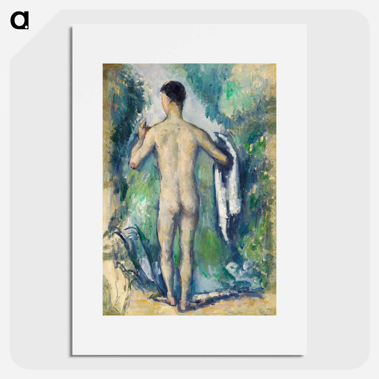 Standing Bather, Seen from the Back - Paul Cezanne Poster.