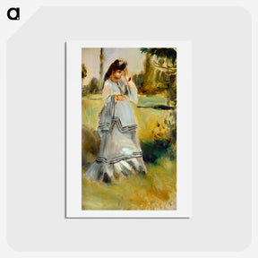 アートポストカード-Woman in a Park - ピエール オーギュスト ルノワール Postcard.