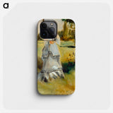 Woman in a Park - Pierre Auguste Renoir Phone Case.