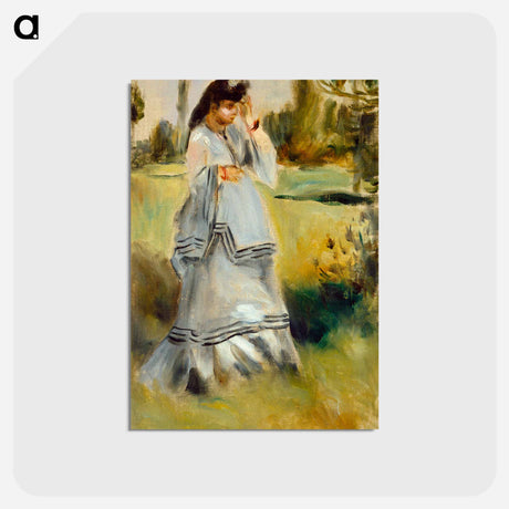 アートポストカード-Woman in a Park - ピエール オーギュスト ルノワール Postcard.