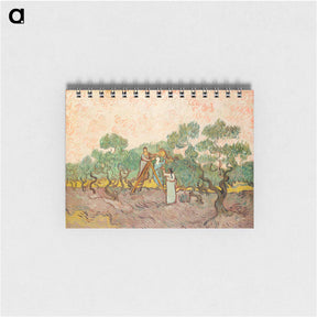 アートメモ帳-Women Picking Olives - フィンセント ファン ゴッホ Memo.