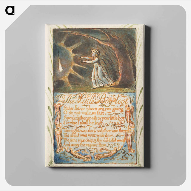 アートパネル-Songs of Innocence and of Experience: Little Boy Lost - ウィリアム ブレイク Canvas.