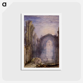 アートポストカード-Melrose Abbey - ウィリアム ターナー Postcard.
