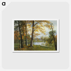 アートポストカード-A Quiet Lake - アルバート ビアスタット Postcard.