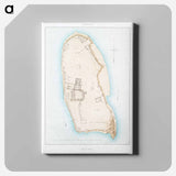 Philae Island (general plan of the ruins) - アンティーク地図 Canvas.