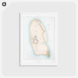 アートポストカード-Philae Island (general plan of the ruins) - アンティーク地図 Postcard.