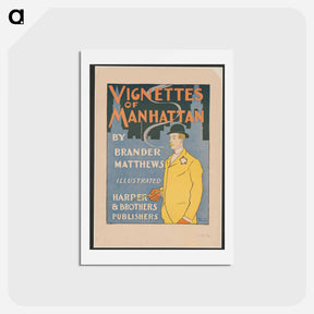 アートポストカード-Vignettes of Manhattan - エドワード ペンフィールド Postcard.