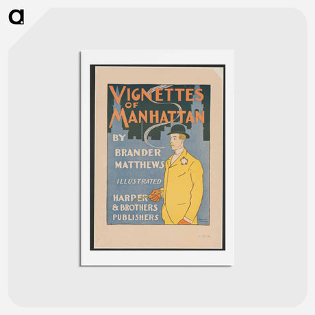 アートポストカード-Vignettes of Manhattan - エドワード ペンフィールド Postcard.