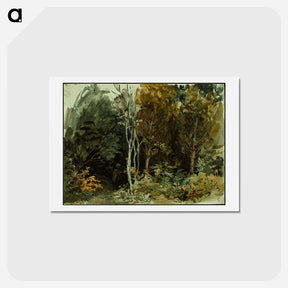 アートポストカード-The Edge of a Wood at Nohant - ウジェーヌ ドラクロワ Postcard.