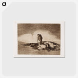 アートポストカード-Ei ole ketään joka heitä auttaisi - フランシスコ デ ゴヤ Postcard.