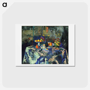 アートポストカード-Still Life with Vase, Bottle and Fruit - アンリ マティス Postcard.