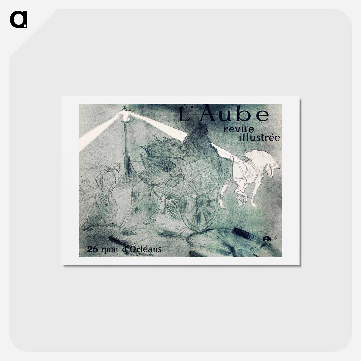 アートポストカード-L’Aube - アンリ ド トゥールーズ ロートレック Postcard.