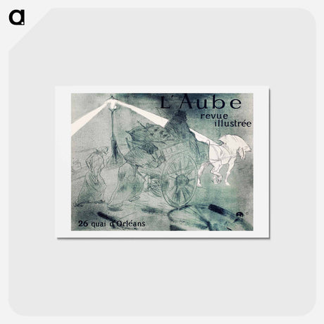 アートポストカード-L’Aube - アンリ ド トゥールーズ ロートレック Postcard.