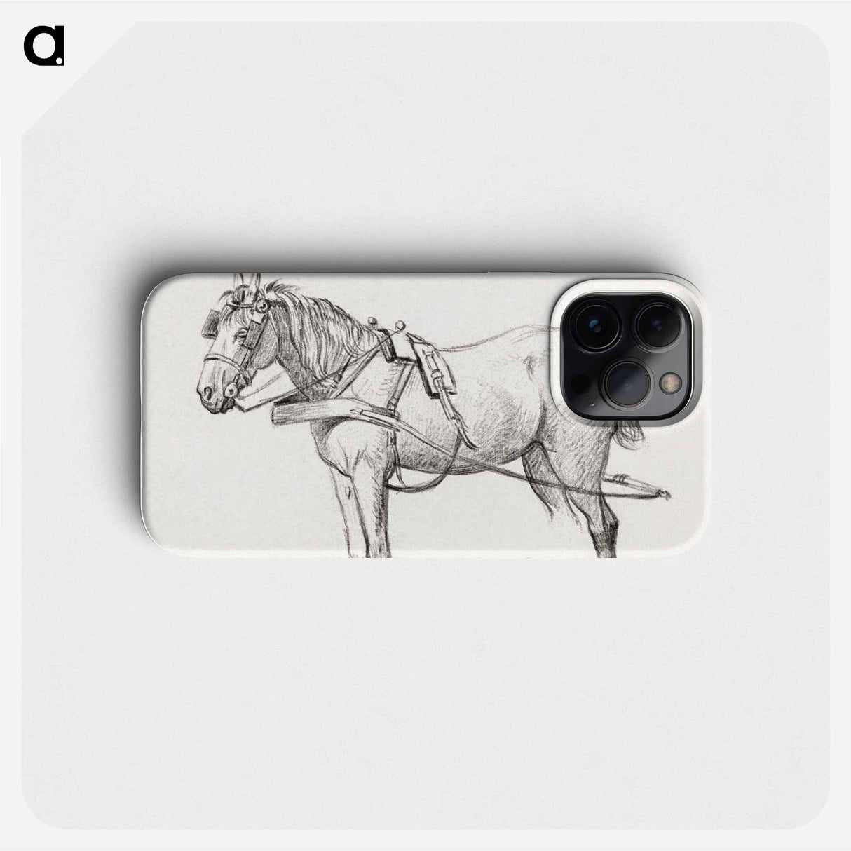 Standing harnessed horse - Jean Bernard Phone Case.