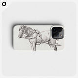 Standing harnessed horse - Jean Bernard Phone Case.