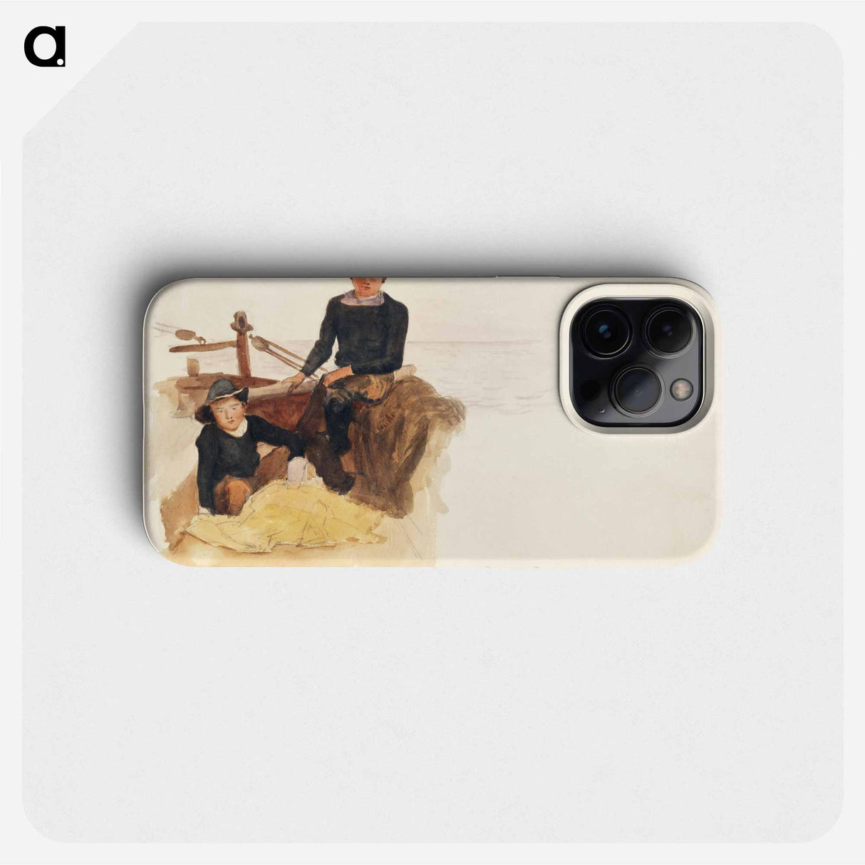 Oscar and Bobino on the Fishing Smack from Scrapbook - John Singer Sargent Phone Case.