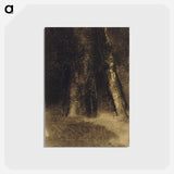 アートポストカード-Sketch of Trees - オディロン ルドン Postcard.