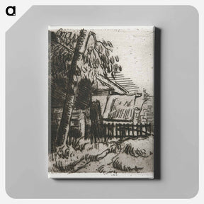 アートパネル-Landscape in Auvers - ポール セザンヌ Canvas.