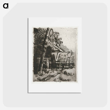 Landscape in Auvers - ポール セザンヌ Postcard.