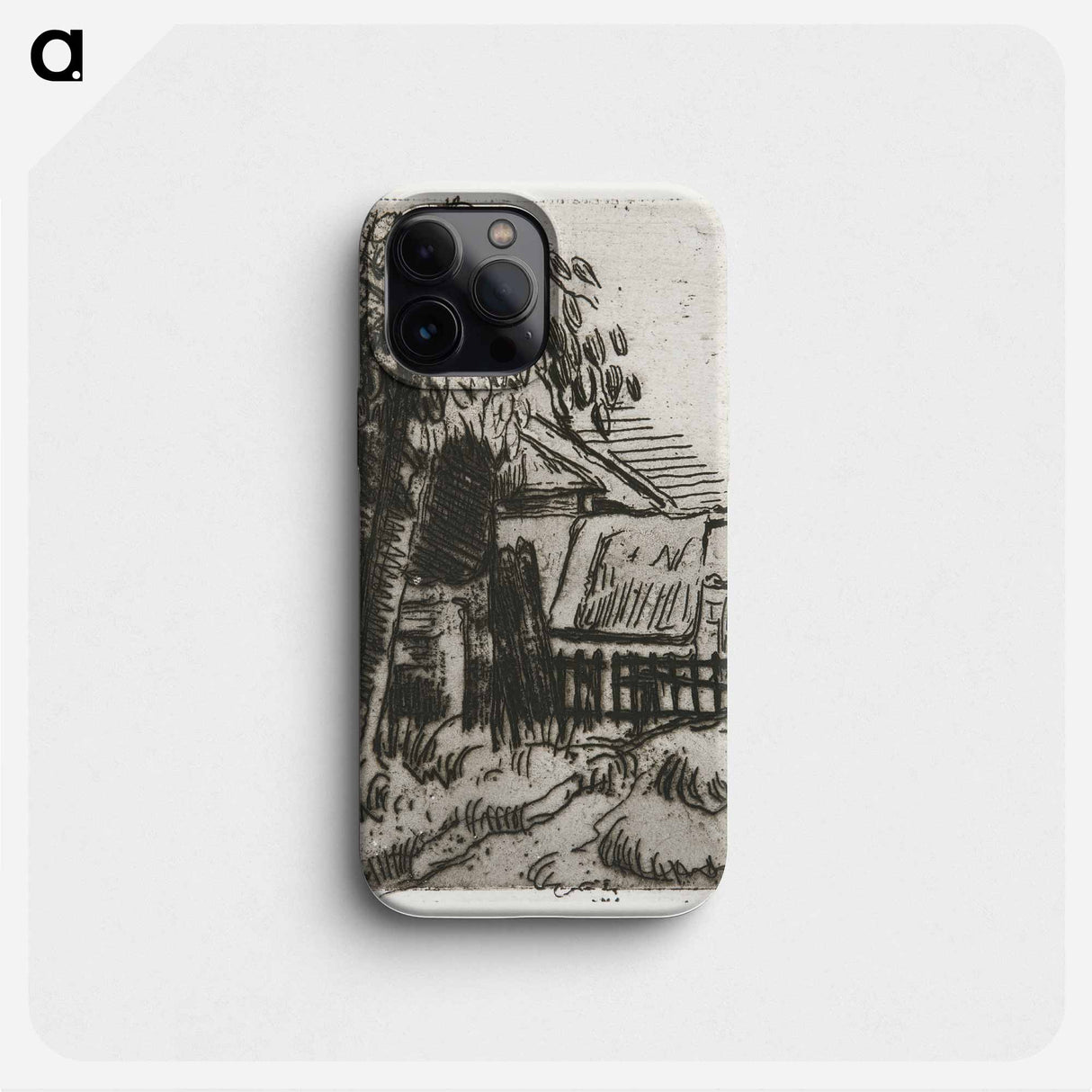 Landscape in Auvers - Paul Cezanne Phone Case.