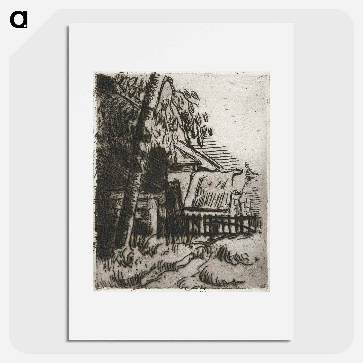 アートポスター-Landscape in Auvers - ポール セザンヌ Poster.