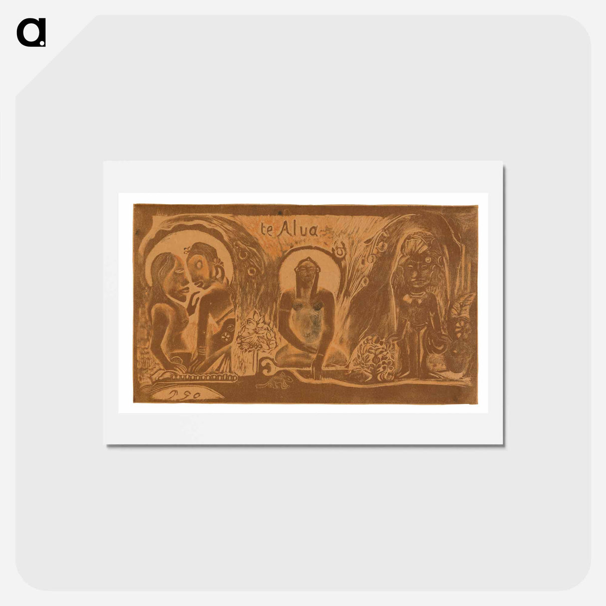 アートポストカード-Te atua (The God) - ポール ゴーギャン Postcard.