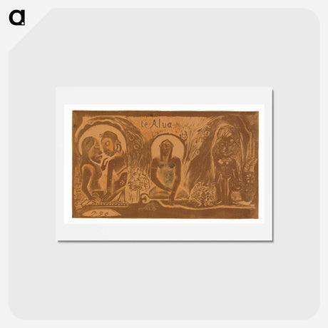 アートポストカード-Te atua (The God) - ポール ゴーギャン Postcard.
