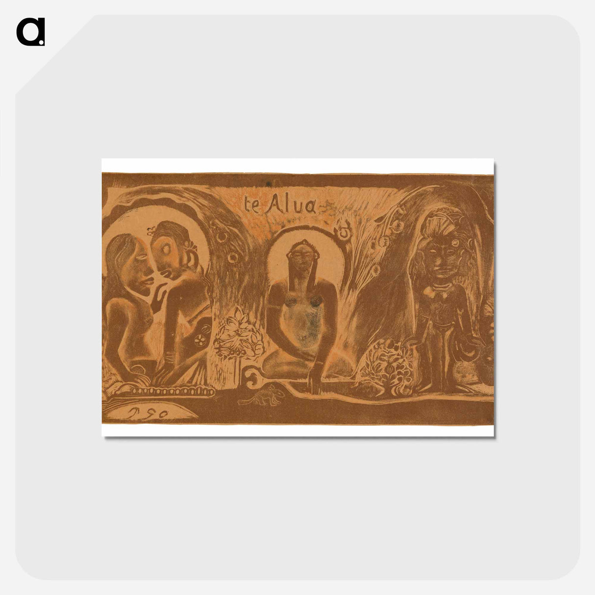 アートポストカード-Te atua (The God) - ポール ゴーギャン Postcard.