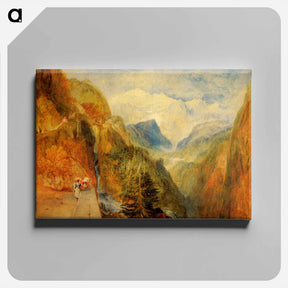 アートパネル-Mont Blanc from Fort Roch, Val D'Aosta - ウィリアム ターナー Canvas.