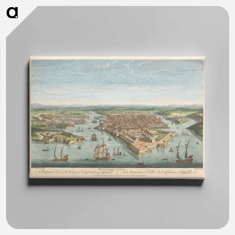 アートパネル-A Perspective View of the Town and Fortifications of Malta
 - イェール大学アートギャラリー Canvas.