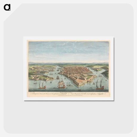 アートポストカード-A Perspective View of the Town and Fortifications of Malta
 - イェール大学アートギャラリー Postcard.