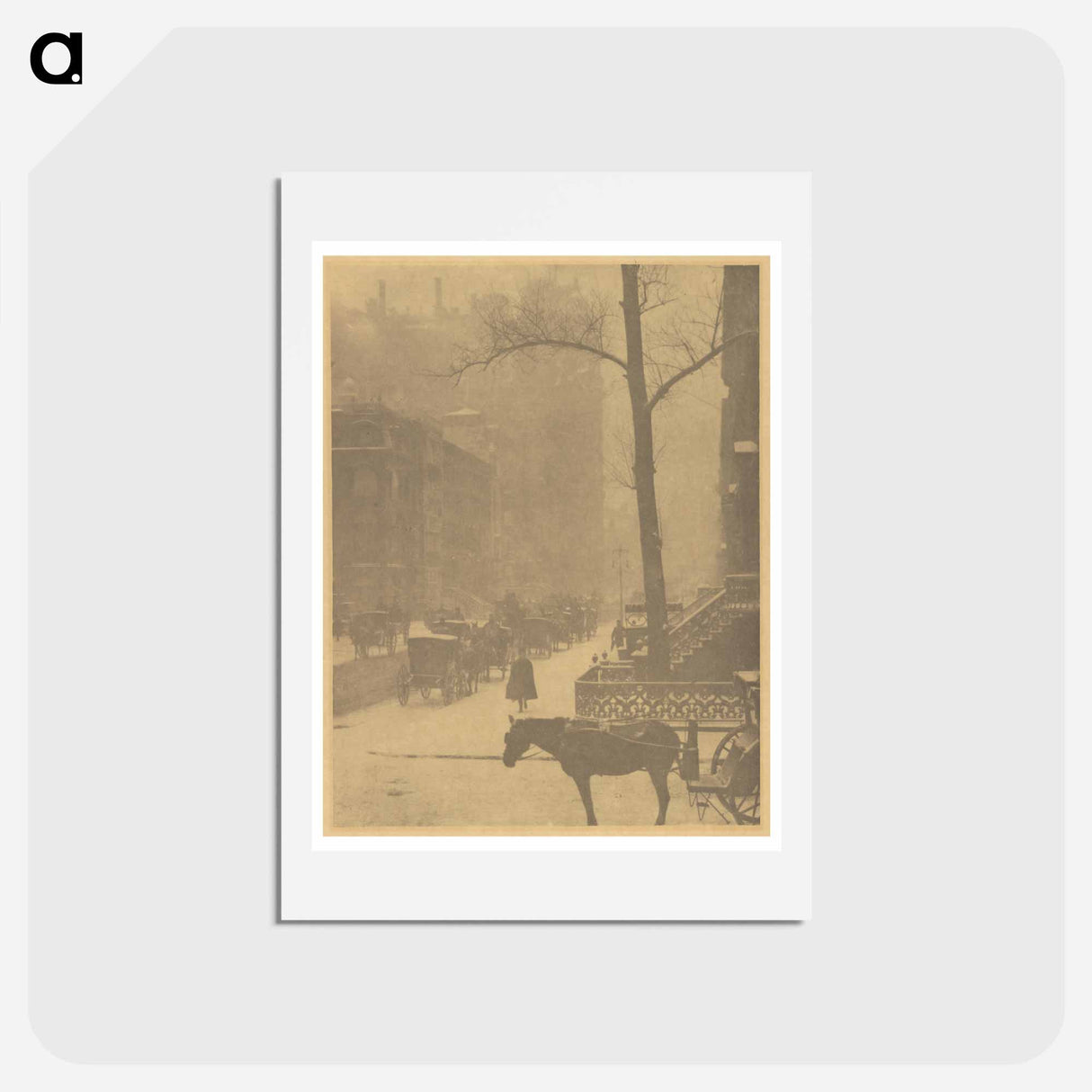 アートポストカード-The Street - アルフレッド スティーグリッツ Postcard.