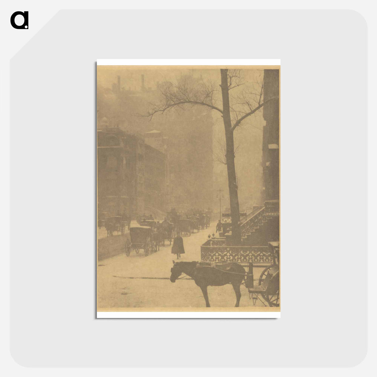 アートポストカード-The Street - アルフレッド スティーグリッツ Postcard.