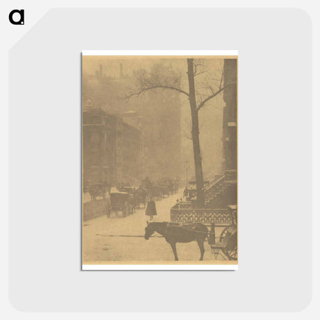 アートポストカード-The Street - アルフレッド スティーグリッツ Postcard.