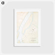 アートポストカード-Topographic map of the ruins of Thebes - アンティーク地図 Postcard.