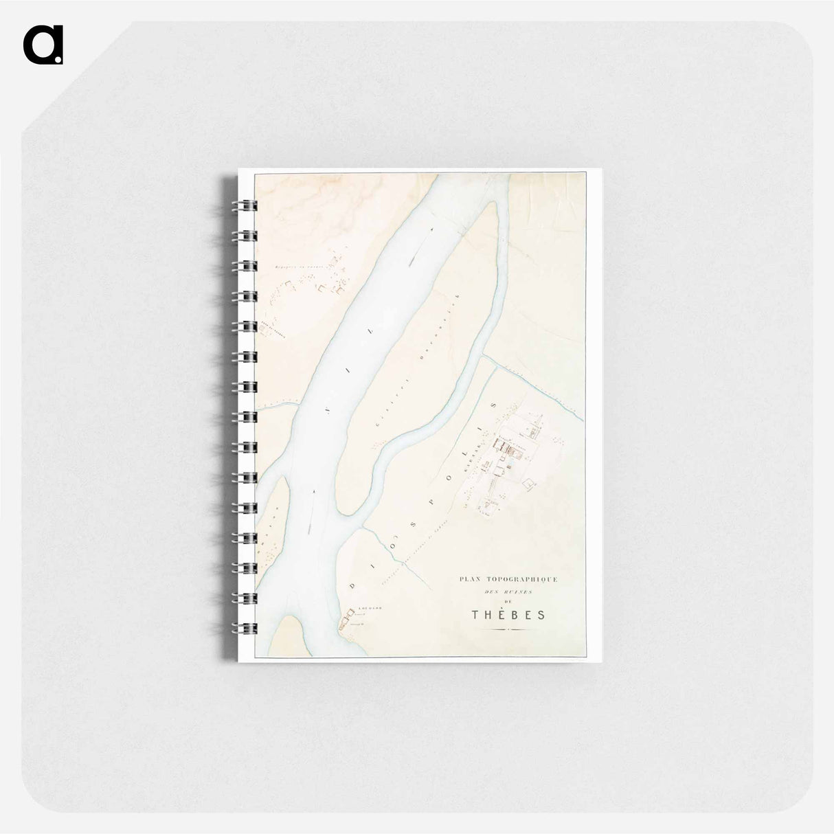 Topographic map of the ruins of Thebes - アンティーク地図 Memo.