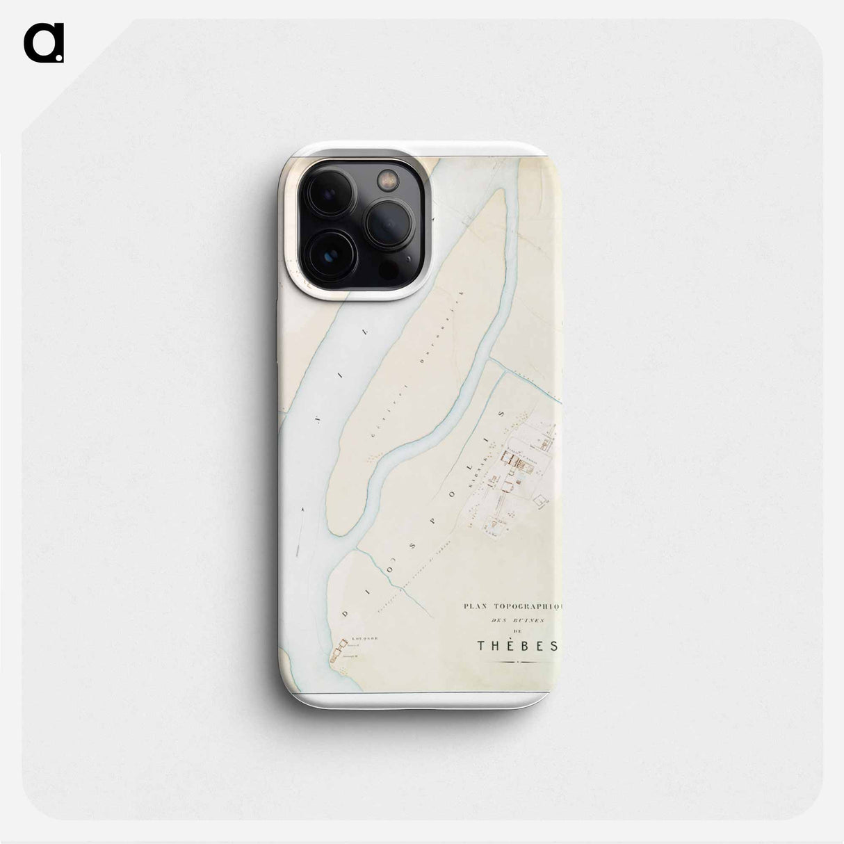 Topographic map of the ruins of Thebes - アンティーク地図 Phone Case.